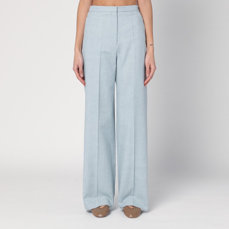 Gray fog pants in cotton blend - Loulou Studio - Modalova
